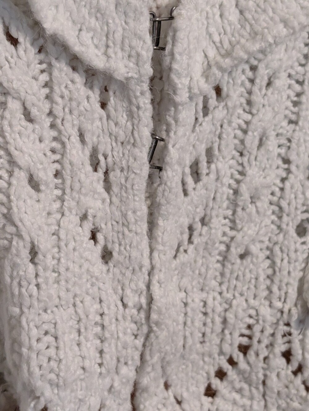 Free People Avery Sweater *Creat Condition * Medium* *White/Celery - Picture 4 of 4